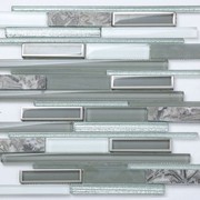 Silver Metal And Glass Mosaic Tile Silver Metal And Glass Mosaic Tile